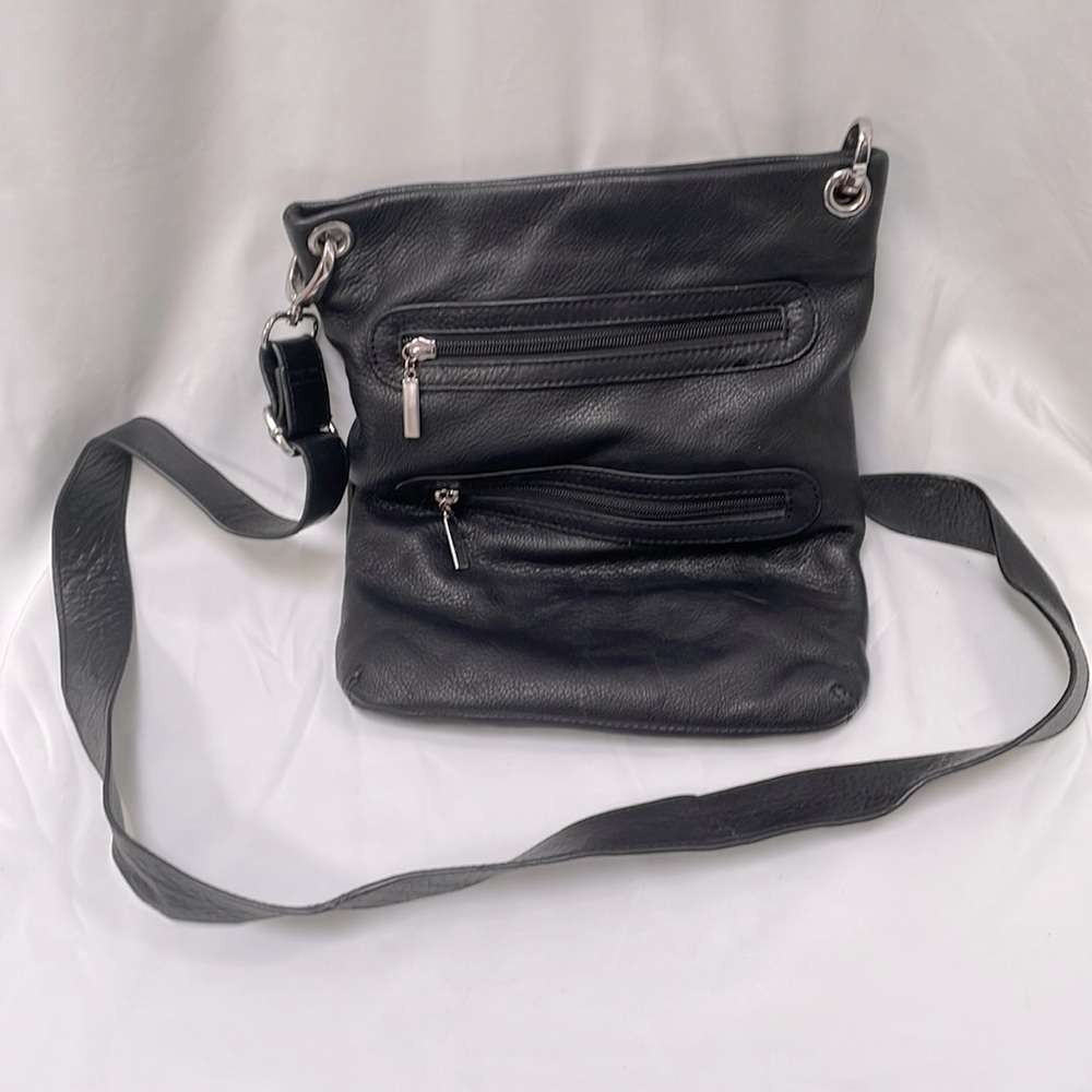 Margot‎ black leather shoulder bag messenger purse